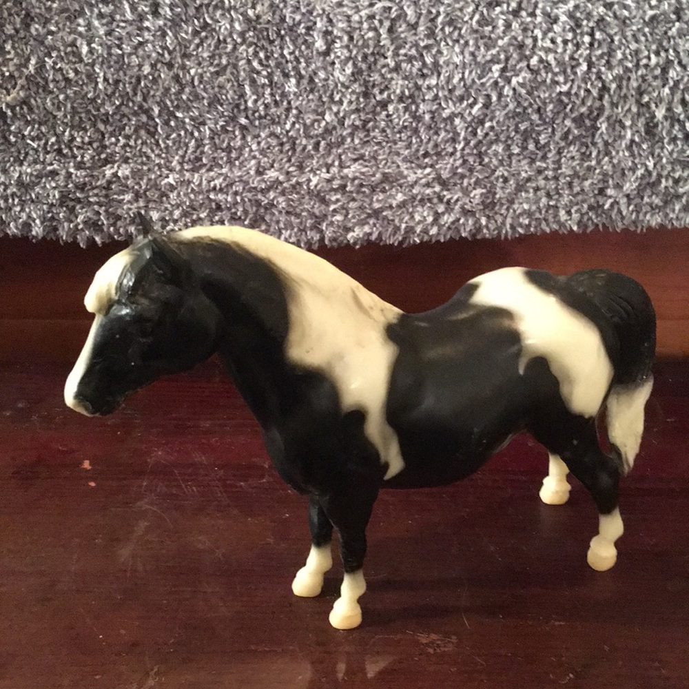 Striking Black and White Decor Accent Horse